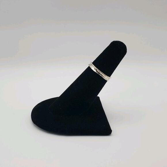 Silpada R2744 Sterling Silver Stellar Stable Hammered Concave Stack Ring Size 5 - Picture 3 of 7